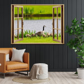 Open Window Mama Goose Poster