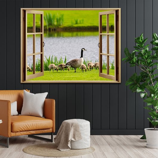 Open Window Mama Goose Poster