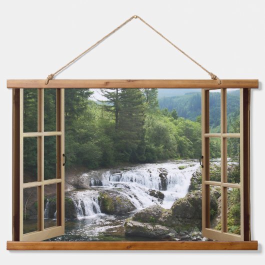 Open Window Waterfall Hangend Wandkleed (Voorkant)