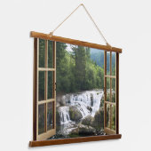 Open Window Waterfall Hangend Wandkleed (Gebogen)