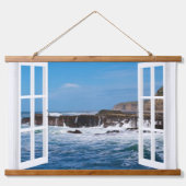 Open Windows Seaside Escape Hangend Wandkleed (Voorkant)
