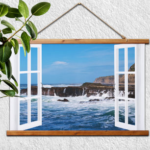 Open Windows Seaside Escape Hangend Wandkleed