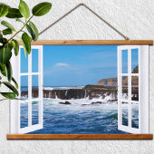 Open Windows Seaside Escape Hangend Wandkleed