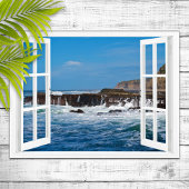 Open Windows Seaside Escape Poster