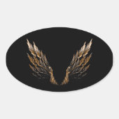 Open Wings Ovale Sticker (Voorkant)