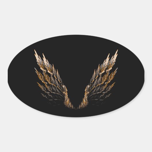 Open Wings Ovale Sticker (Voorkant)