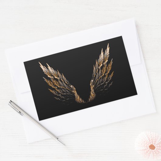Open Wings Rechthoekige Sticker (Envelop)