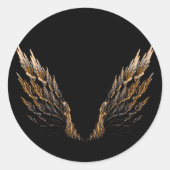 Open Wings Ronde Sticker (Voorkant)