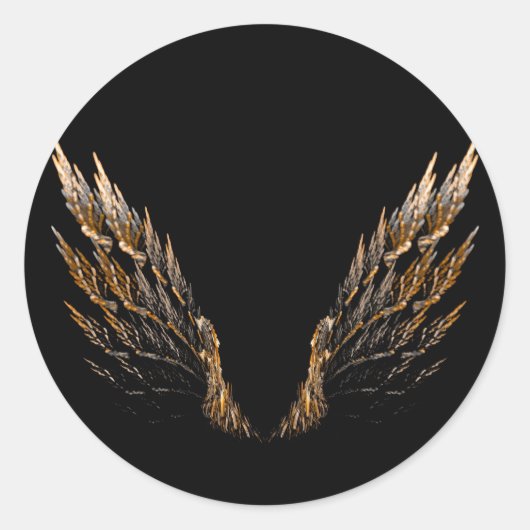 Open Wings Ronde Sticker (Voorkant)