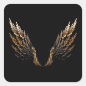 Open Wings Vierkante Sticker (Voorkant)