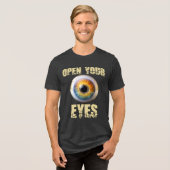 Open Your Eyes, Eyeball Design Tri-Blend Shirt (Voorkant volledig)