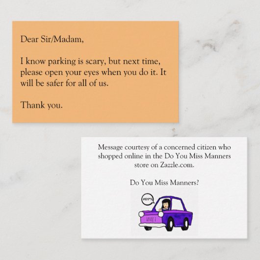 Open your eyes visitekaartje (Voorkant / Achterkant)