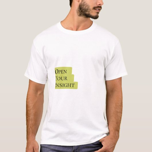 Open Your Insight – Heren T-Shirt Met Minimalistis (Voorkant)