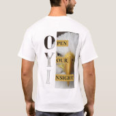 Open Your Insight – Heren T-Shirt Met Minimalistis (Achterkant)