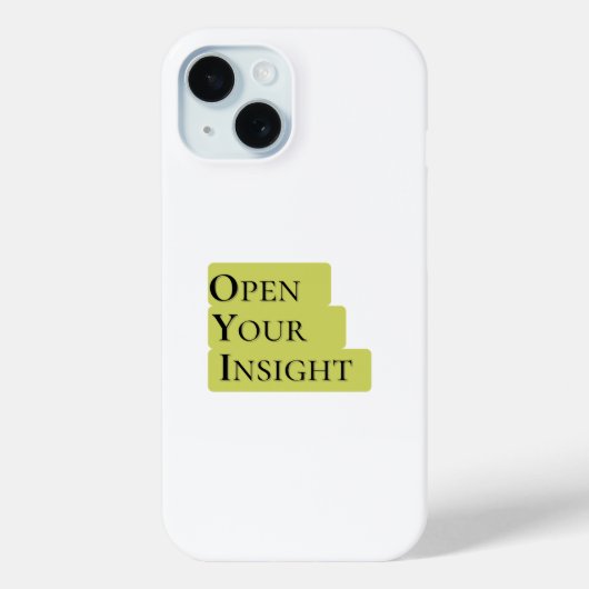 Open Your Insight | Inspirerende Minimalistische T Case-Mate iPhone Case (Achterkant)