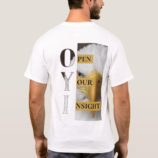 Open Your Insight – Men's Bold Minimalist T-Shirt (Achterkant)