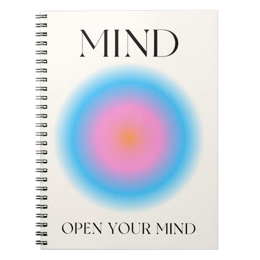 Open Your Mind Gradiënt Kunst Notitieboek (Voorkant)