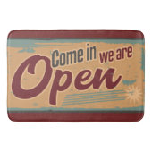  open zakenbord retro café garage red badmat (Voorkant)