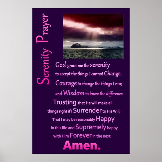 Open Zee De service Prayer Poster (Voorkant)