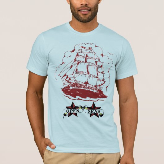 Open Zeeen Retro  Tattoo T-shirt (Voorkant)