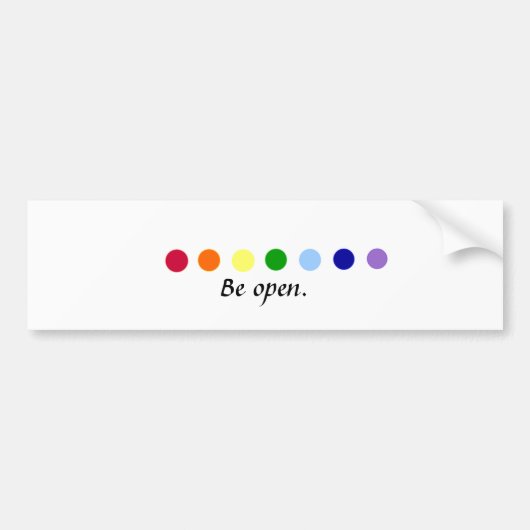 Open zijn - Chakra Bumpersticker (Voorkant)