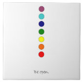 Open zijn - Chakra Line Ceramic Tegel Tegeltje (Voorkant)
