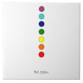 Open zijn - Chakra Line Ceramic Tegel Tegeltje