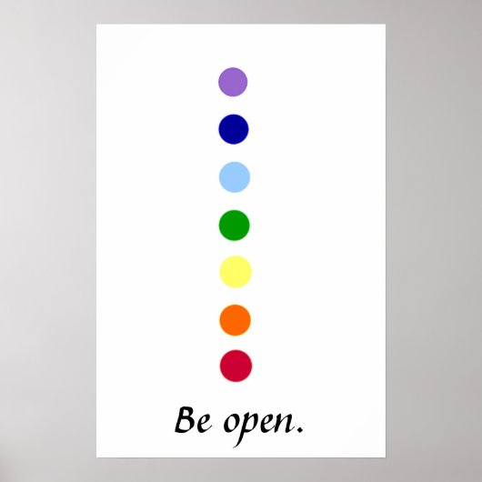 Open zijn - Chakra-Poster Poster (Voorkant)