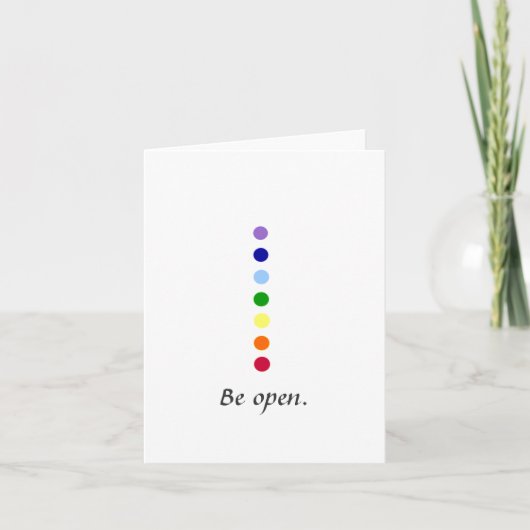 Open zijn - Eenvoudige Chakra Design Notecards Kaart (Voorkant)