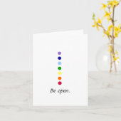 Open zijn - Eenvoudige Chakra Design Notecards Kaart (Gele Bloem)