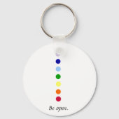 Open zijn - Eenvoudige Chakra Design Sleutelhanger (Voorkant)