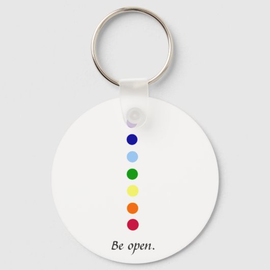 Open zijn - Eenvoudige Chakra Design Sleutelhanger (Voorkant)