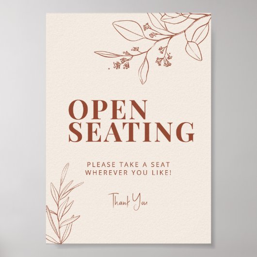 Open Zittingsbord Poster (Voorkant)