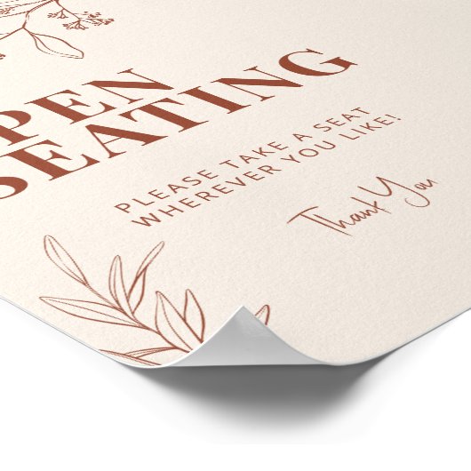 Open Zittingsbord Poster (Hoek)