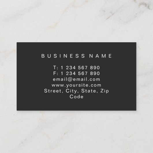 Openbaar aanklager bij het minimalistische Roos Go Visitekaartje (Achterkant)