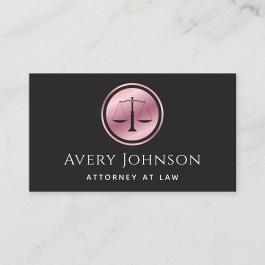 Openbaar aanklager bij het minimalistische Roos Go Visitekaartje (Voorkant)