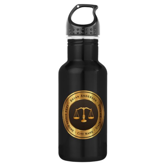 Openbaar aanklager bij het waterflesje zonder roes waterfles  (Voorkant)