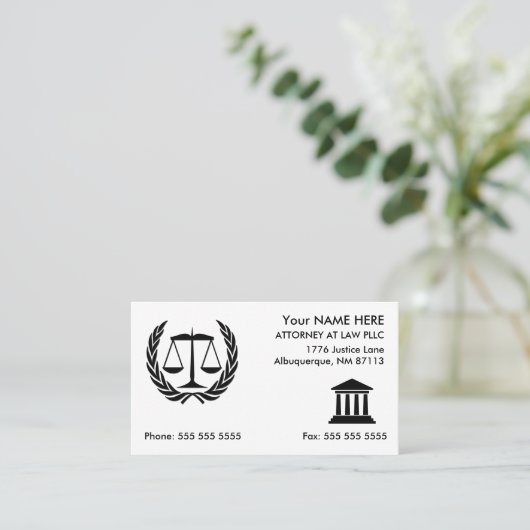 Openbaar aanklager bij Law White Visitekaartje (Staand voorkant)