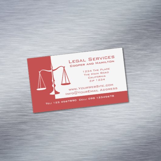 Openbaar aanklager magnetisch visitekaartje (Voorbeeld)