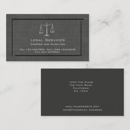 Openbaar aanklager visitekaartje (Voorkant / Achterkant)