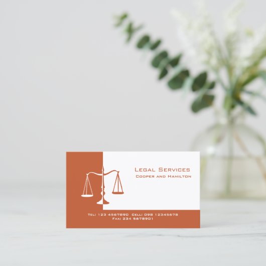 Openbaar aanklager visitekaartje (Staand voorkant)