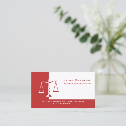 Openbaar aanklager visitekaartje (Staand voorkant)