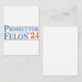 Openbaar Aanklager Vs Misdadiger Amerikaanse Verki Notitiekaartje (Voorkant / Achterkant)