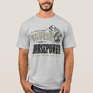 Openbaar beeldscherm van paardenkracht t-shirt
