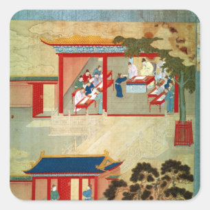 Openbaar dienstexamen onder keizer Jen Tsung Vierkante Sticker