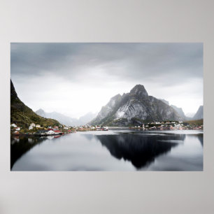 OPENBAAR DOOR HUISVESTEN EN MOUNTAINEN POSTER