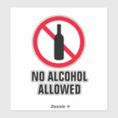 Openbaar drink alcohol is niet toegestaan sticker (Vel)