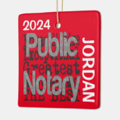 Openbaar notaris-extraordinaire douane keramisch ornament (Links)