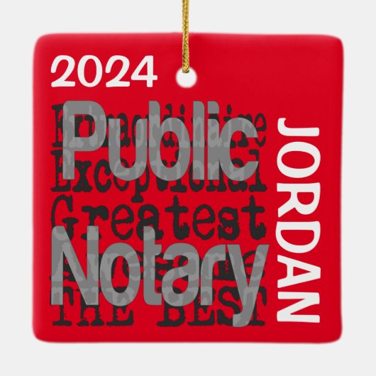 Openbaar notaris-extraordinaire douane keramisch ornament (Achterkant)