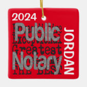 Openbaar notaris-extraordinaire douane keramisch ornament (Voorkant)